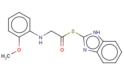 ((2-METHOXYPHENYL)AMINO)ETHANETHIOIC ACID S-1H-BENZIMIDAZOL-2-YL ESTER